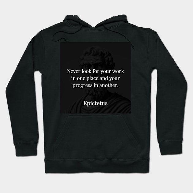 Epictetus's Guiding Principle: Unity of Effort and Progress Hoodie by Dose of Philosophy